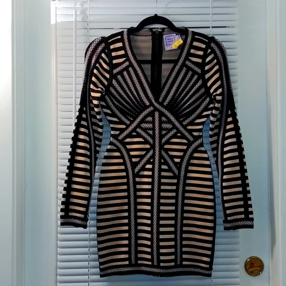 chinese dress ladies Herve Leger | Square Neck Icon Dress | XXS
